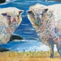 sold- Sheep by the Sea 18 x 20